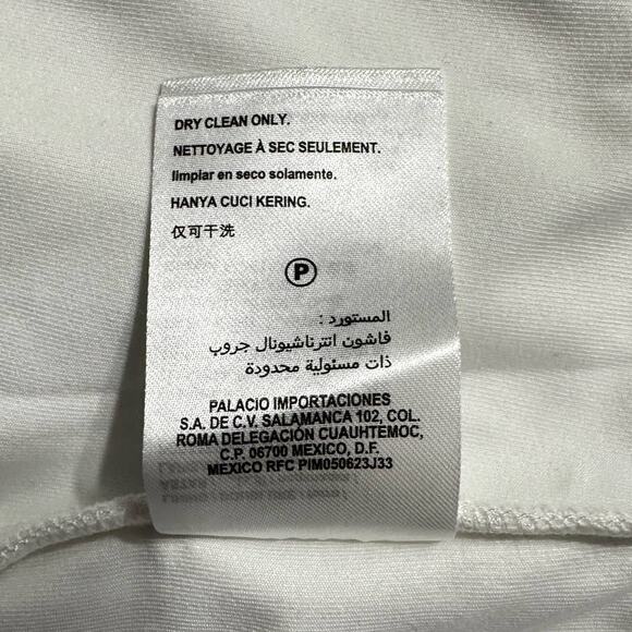 bebe Asymmetric Halter Dress Women's XS White Midi V-Neck Sleeveless Wrap Style - Picture 9 of 11